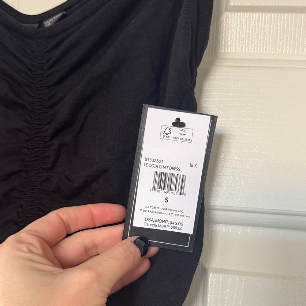 Volcom Black Ruched Dress - Picture 5 of 5